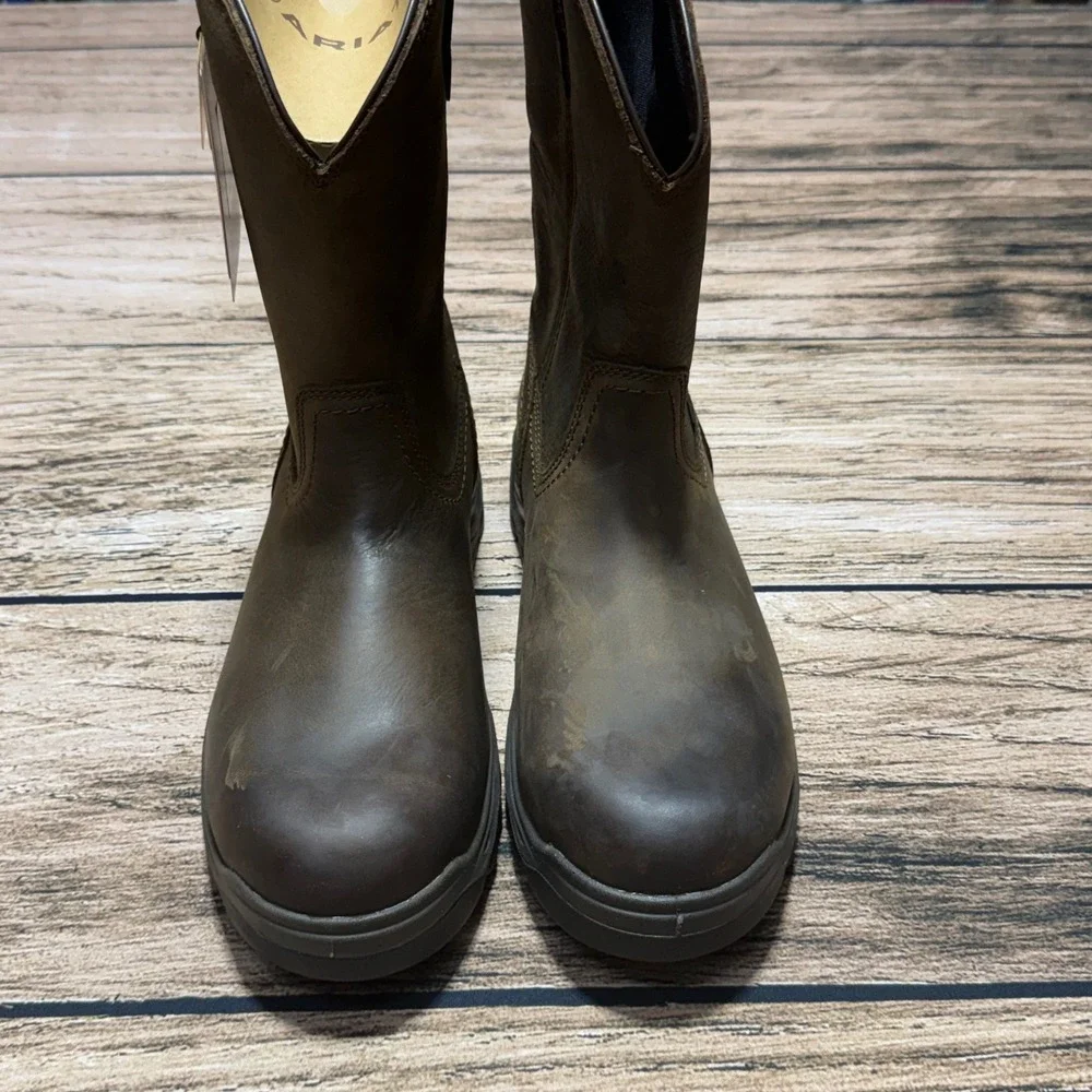 Ariat Turbo Duratread Pull On SD Work Boots Mens 10 Brown Carbon Toe 10074209